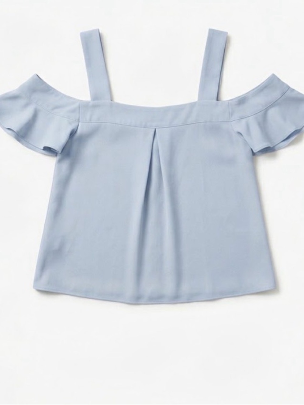 Charlotte Russe Powder Blue Cold-Shoulder Ruffle Cami - Picture 2 of 3